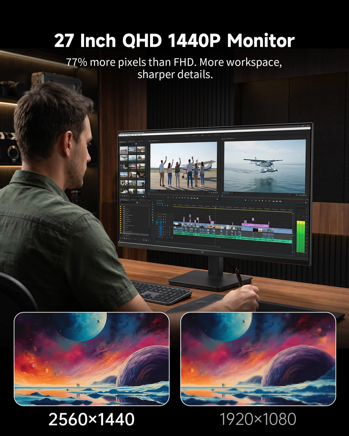 KTC 27in QHD display demonstrates smooth 144Hz refresh for gaming