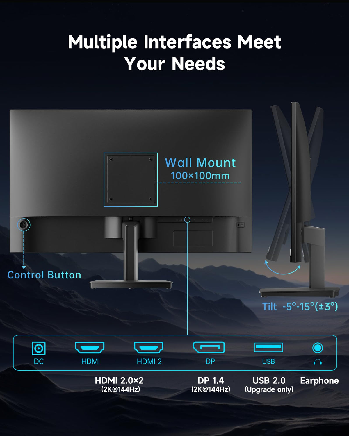 KTC 3-side frameless design maximizes immersion and desk space