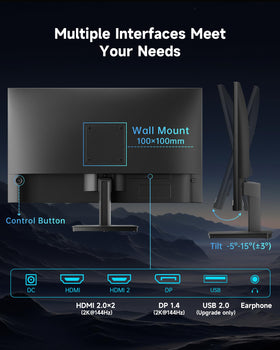 KTC 3-side frameless design maximizes immersion and desk space