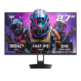 KTC 27-inch monitor front view with frameless design for immersive gaming.
