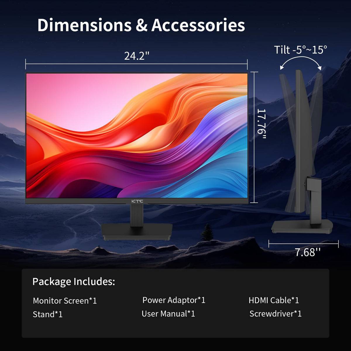 KTC 27-inch 4K IPS monitor multiple-input layout for versatile workspace connectivity
