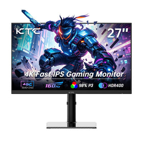 KTC 27-inch 4K monitor front view showing vibrant colors for immersive gaming and media