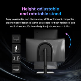 KTC 27-inch 4K monitor height adjustment for comfortable long sessions
