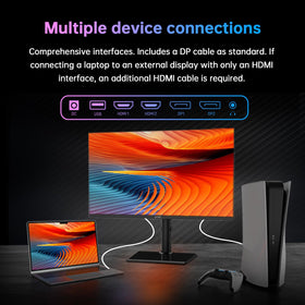 KTC 27-inch 4K monitor port panel emphasizing HDMI and DP connectivity