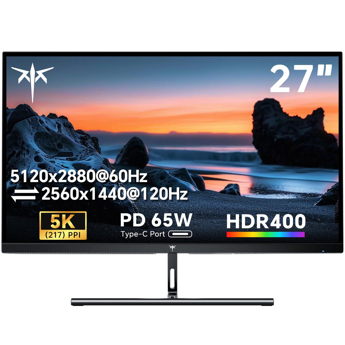 KTC 27-inch 5K monitor highlights clarity with sharp details and vibrant color.