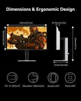 KTC 27-inch gaming monitor ideal for desktop setups and competitive play