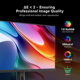 KTC 27-inch gaming monitor HDR brightness demo showcases vivid colors and contrast