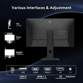 KTC 27-inch gaming monitor with VESA mount capability for flexible mounting