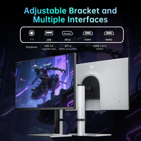 KTC 27-inch mini LED monitor pivot capability for flexible seating positions