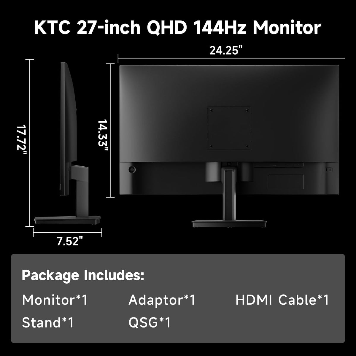 KTC 27-inch monitor eye-care features reduce strain during long sessions