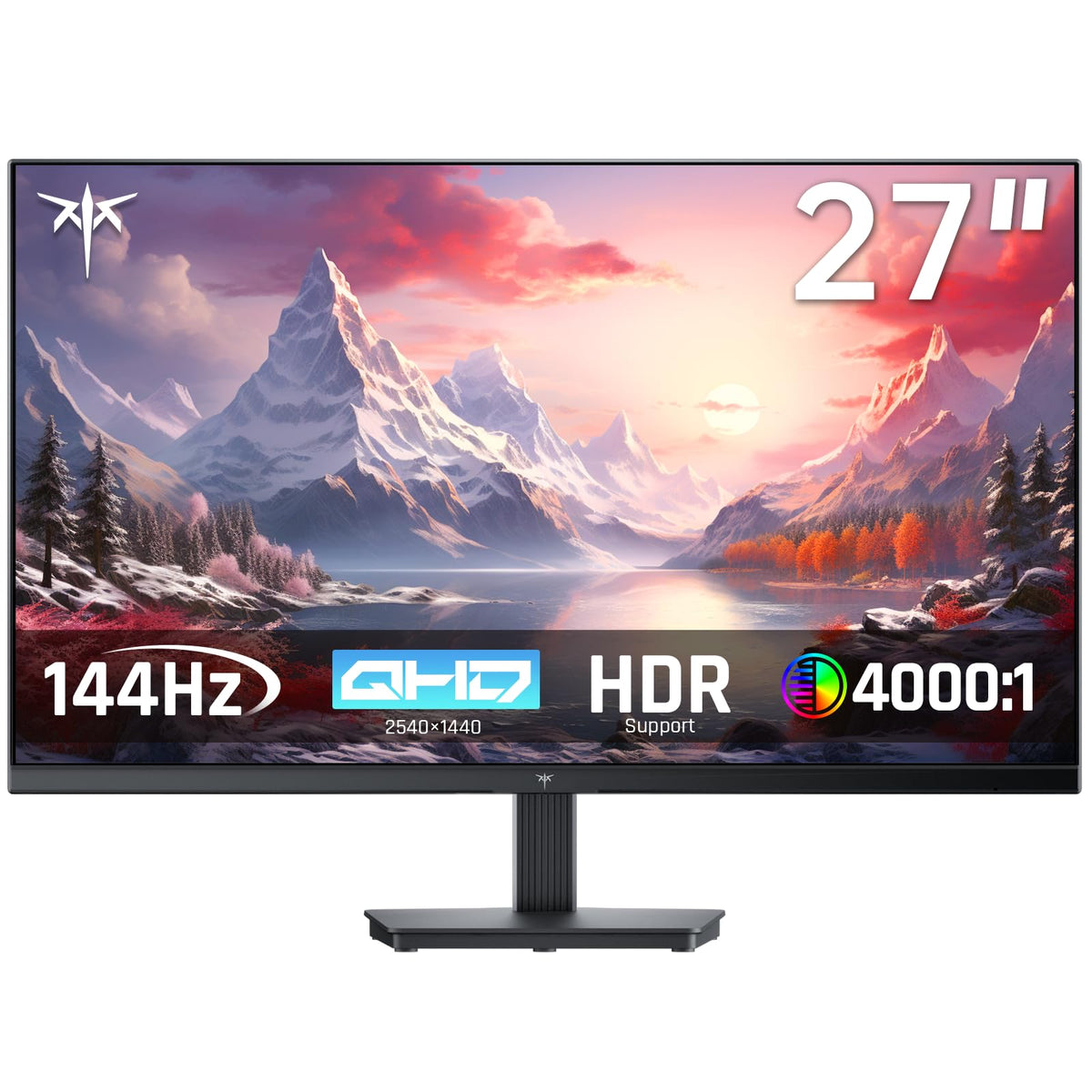 KTC 27-inch monitor frameless-design for immersive desk setup