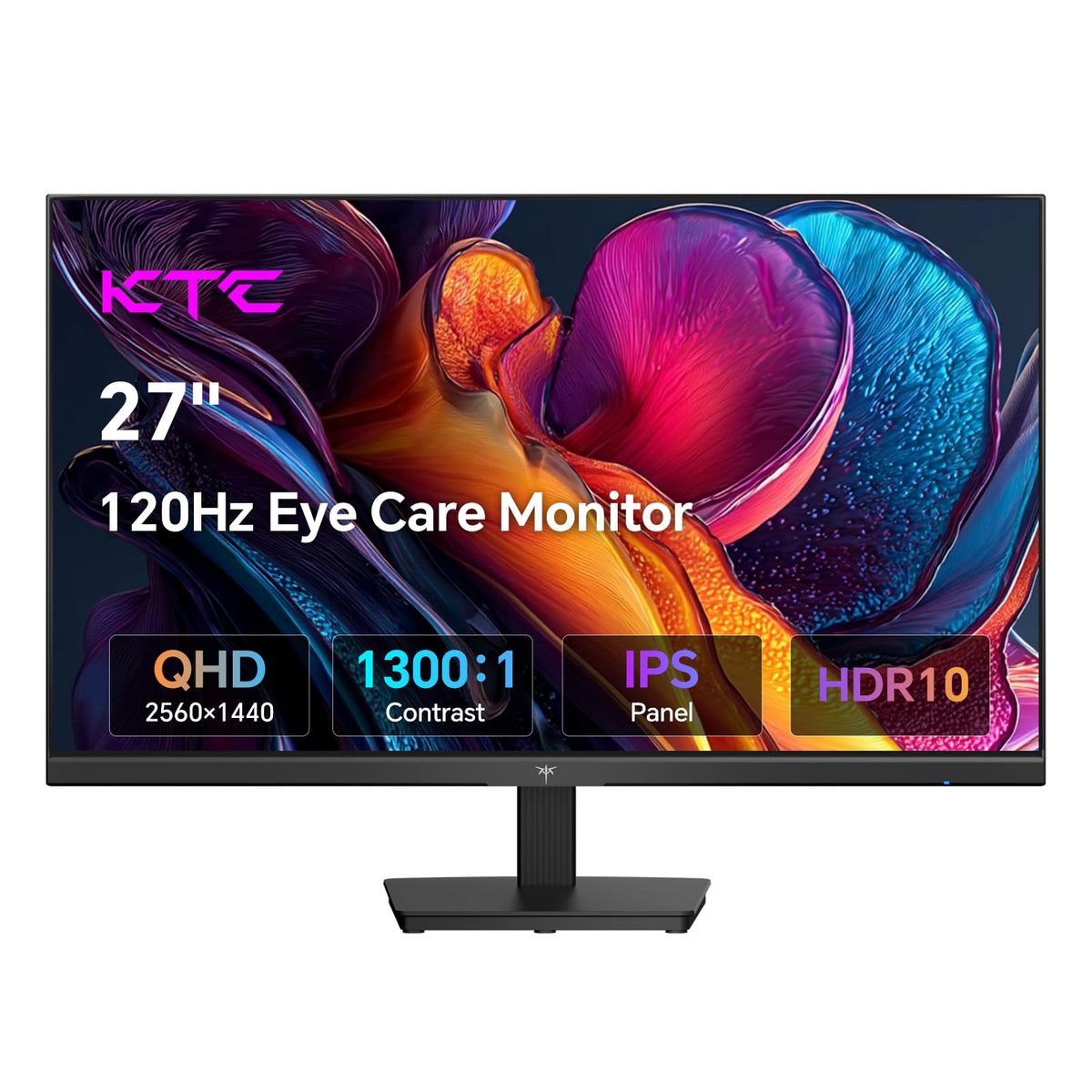 KTC 27-inch QHD monitor front view for immersive work and play.