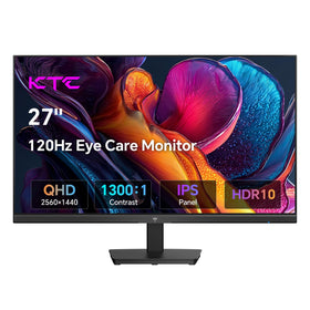 KTC 27-inch QHD monitor front view for immersive work and play.