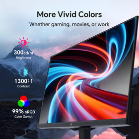 KTC monitor showing 100–120Hz refresh rate for smooth motion.