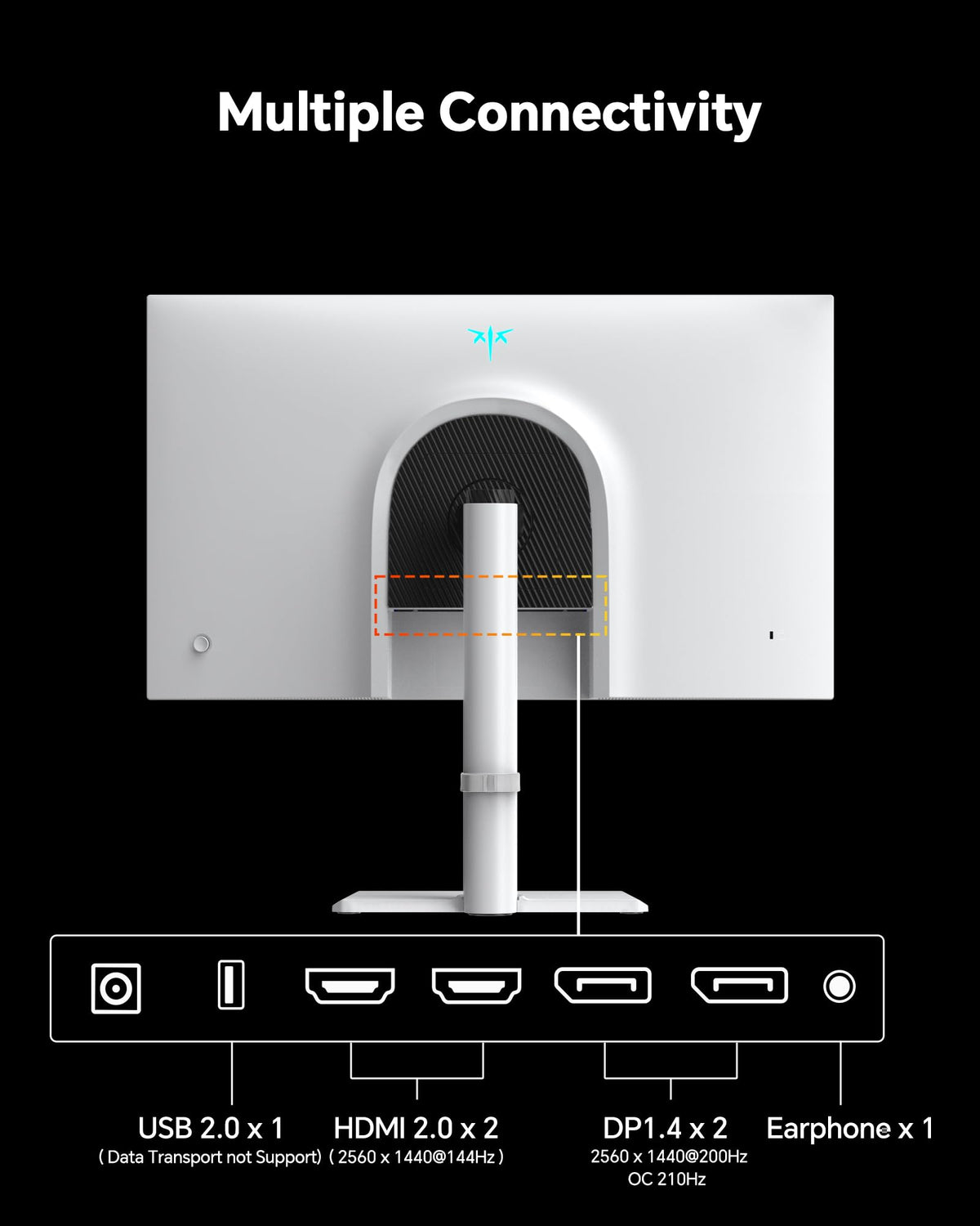 KTC monitor with VESA mounting for space-saving setups