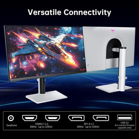 KTC monitor height/pivot adjustments customize viewing angles.