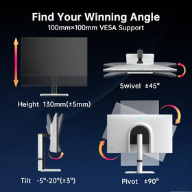KTC VESA mounting enables versatile wall or arm installation.