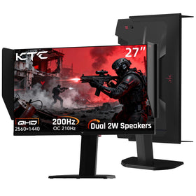 KTC 27M1 front view reveals sharp 1440p visuals for immersive gaming.
