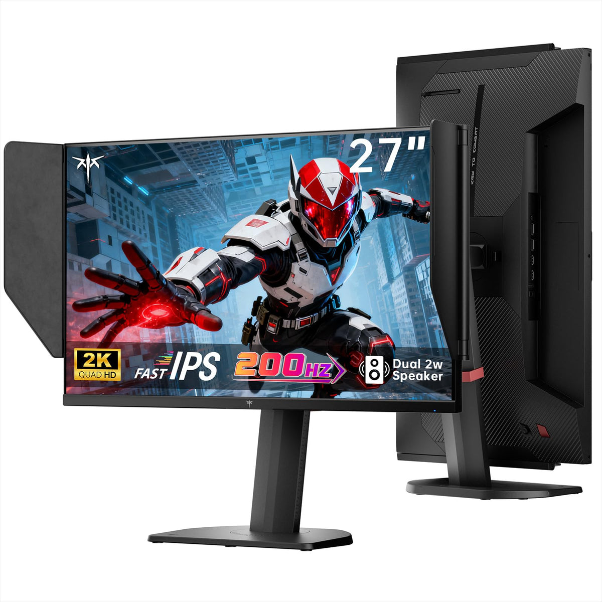 KTC 27M1 front view showing a large display and vibrant QHD visuals