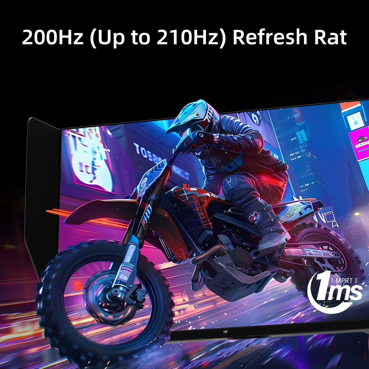 KTC 27M1 shielding hood blocking reflections for comfortable viewing
