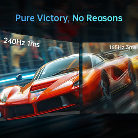 KTC 32-inch curved monitor showing 1ms response for crisp action