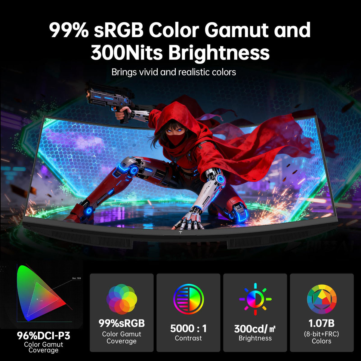 KTC monitor with Adaptive Sync minimizes tearing for smooth gameplay.