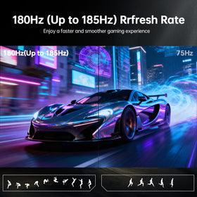 KTC 32-inch curved display shows fluid motion up to 185Hz for fast-action scenes.