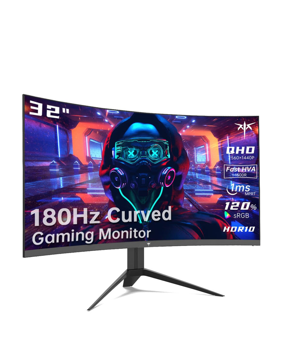 KTC 32-inch curved monitor front view for immersive gaming and clarity