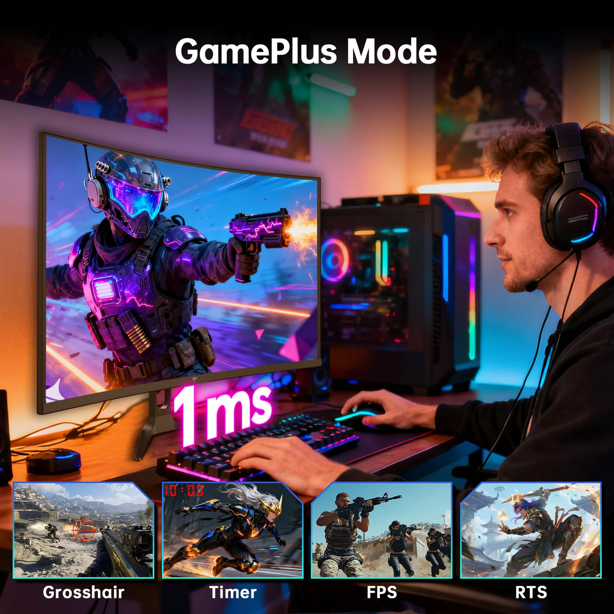 KTC's HDR10 support enhances contrast for lifelike scenes in multimedia.
