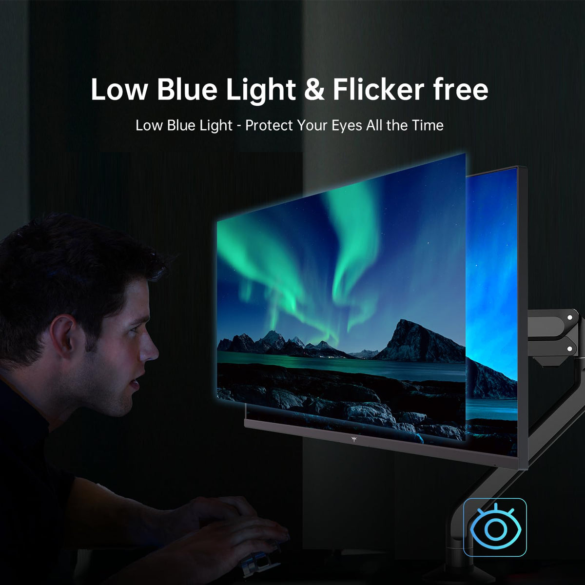 KTC monitor showing multiple inputs including HDMI 2.0 and DisplayPort 1.4.