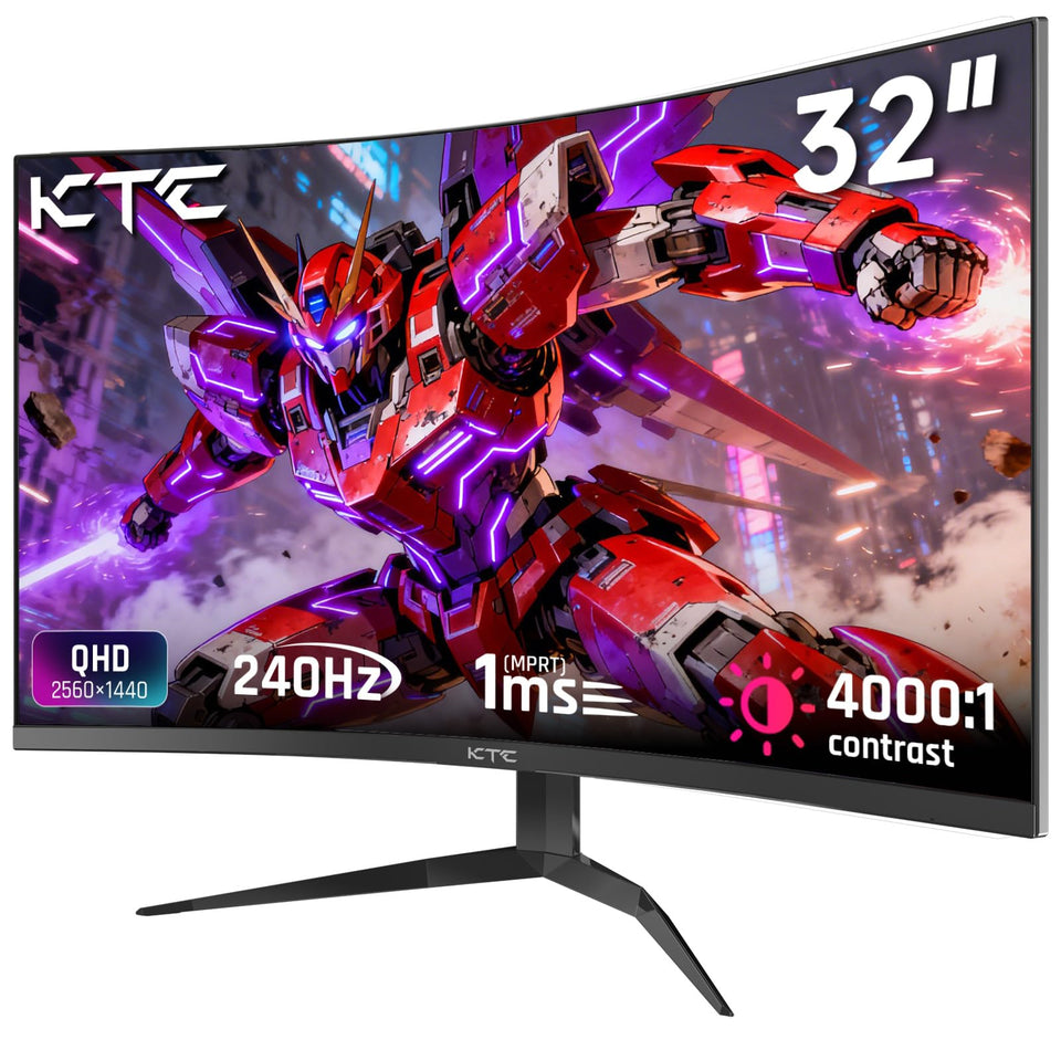 KTC 32-inch 1000R curved monitor for immersive gaming with a wide field of view