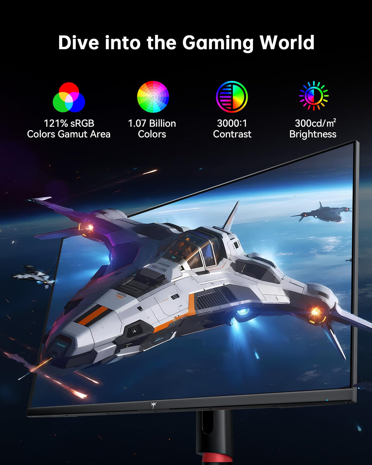 KTC 32in 4K monitor features tilt and height adjustment for comfortable viewing.