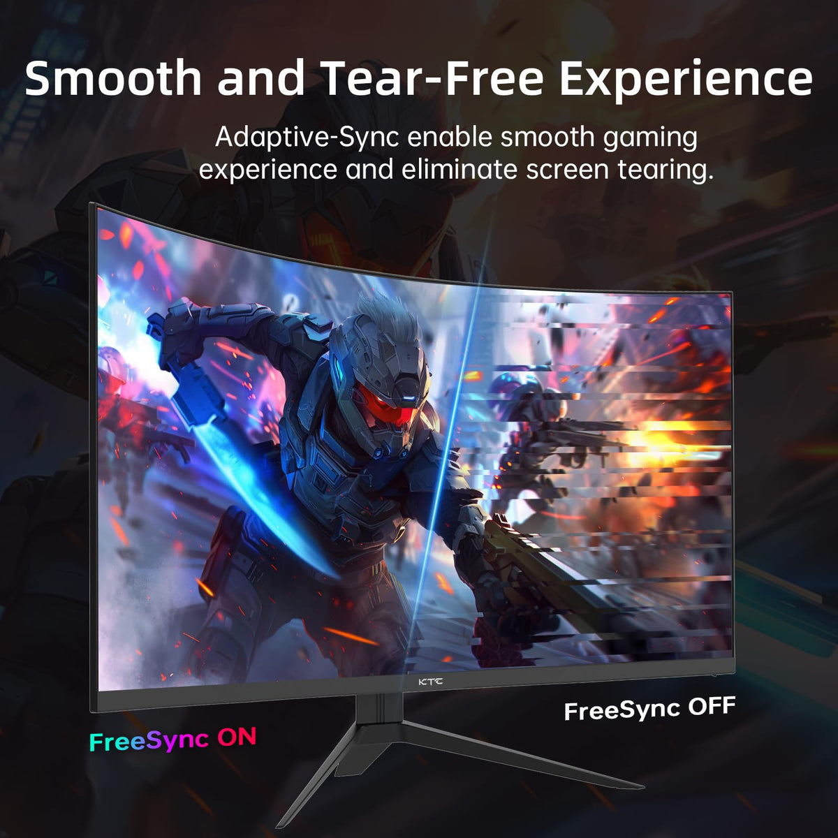 KTC 32-inch 240Hz HDR display showing vibrant colors and realistic contrasts.