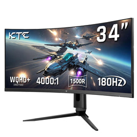 KTC 34-inch ultrawide monitor curved front view for immersive gaming and multitasking