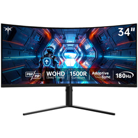 KTC 34 inch UWQHD curved monitor immersive view for multitasking.