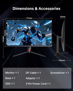 KTC 4K monitor wall-mount-ready with 100x100 mounting compatibility.