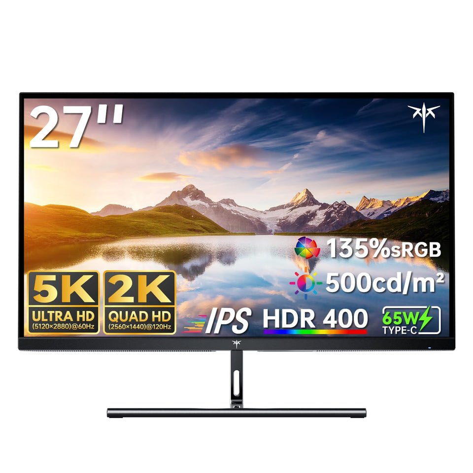 KTC 5K monitor front view showing vivid color and sharp detail for creative work