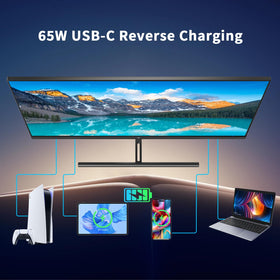 KTC 5K monitor USB-C port enabling 65W charging and data transfer