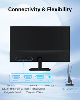 KTC monitor connectivity with HDMI and DisplayPort for flexible setups.