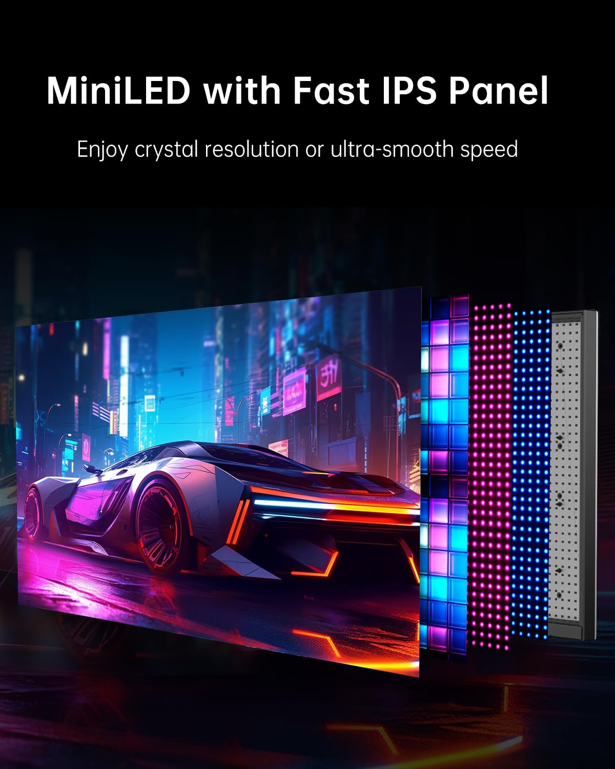 KTC Fast IPS with Mini LED and 1152 dimming zones for precise lighting depth