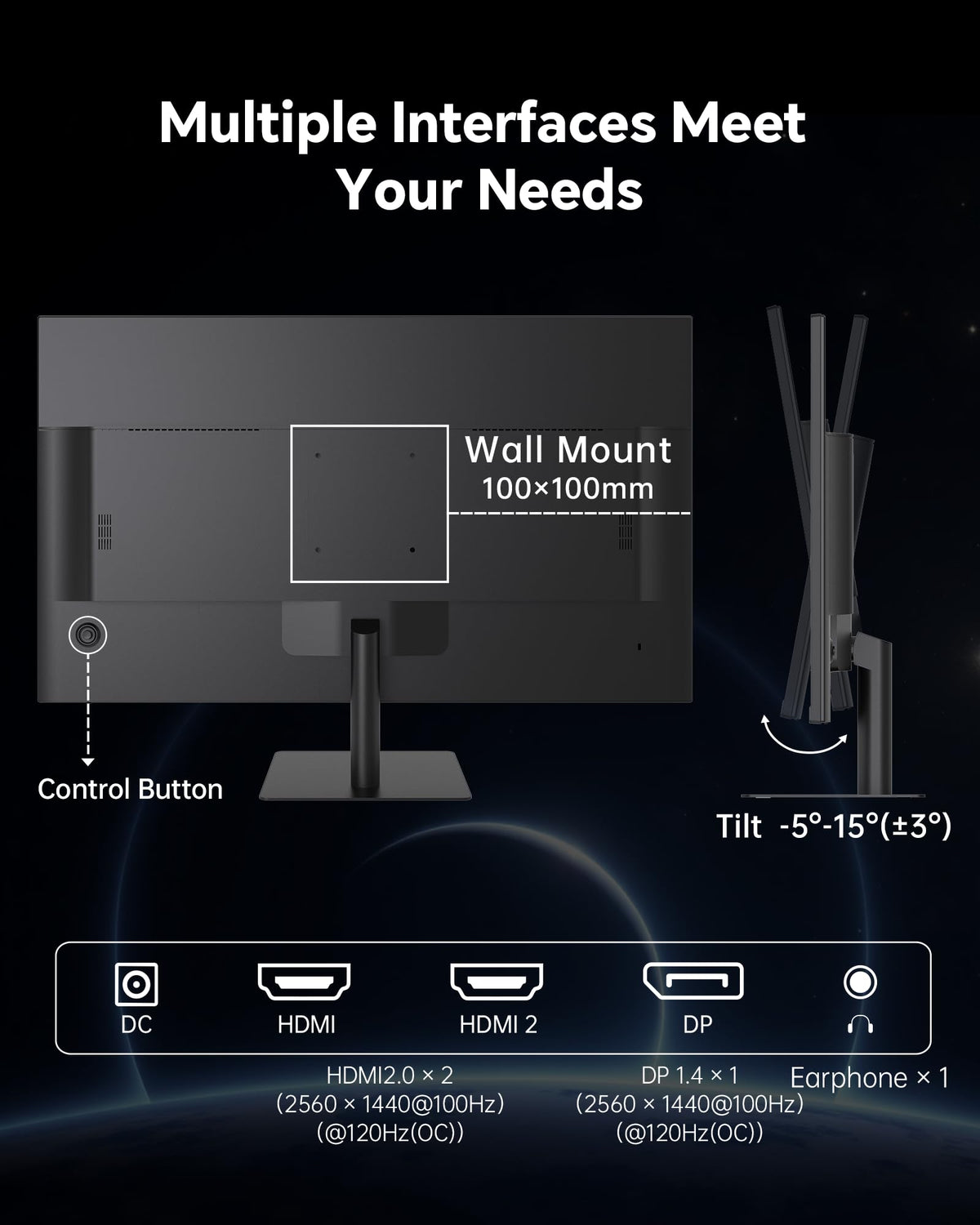 KTC five viewing presets quickly tailor game, movie, web, text, or mono modes