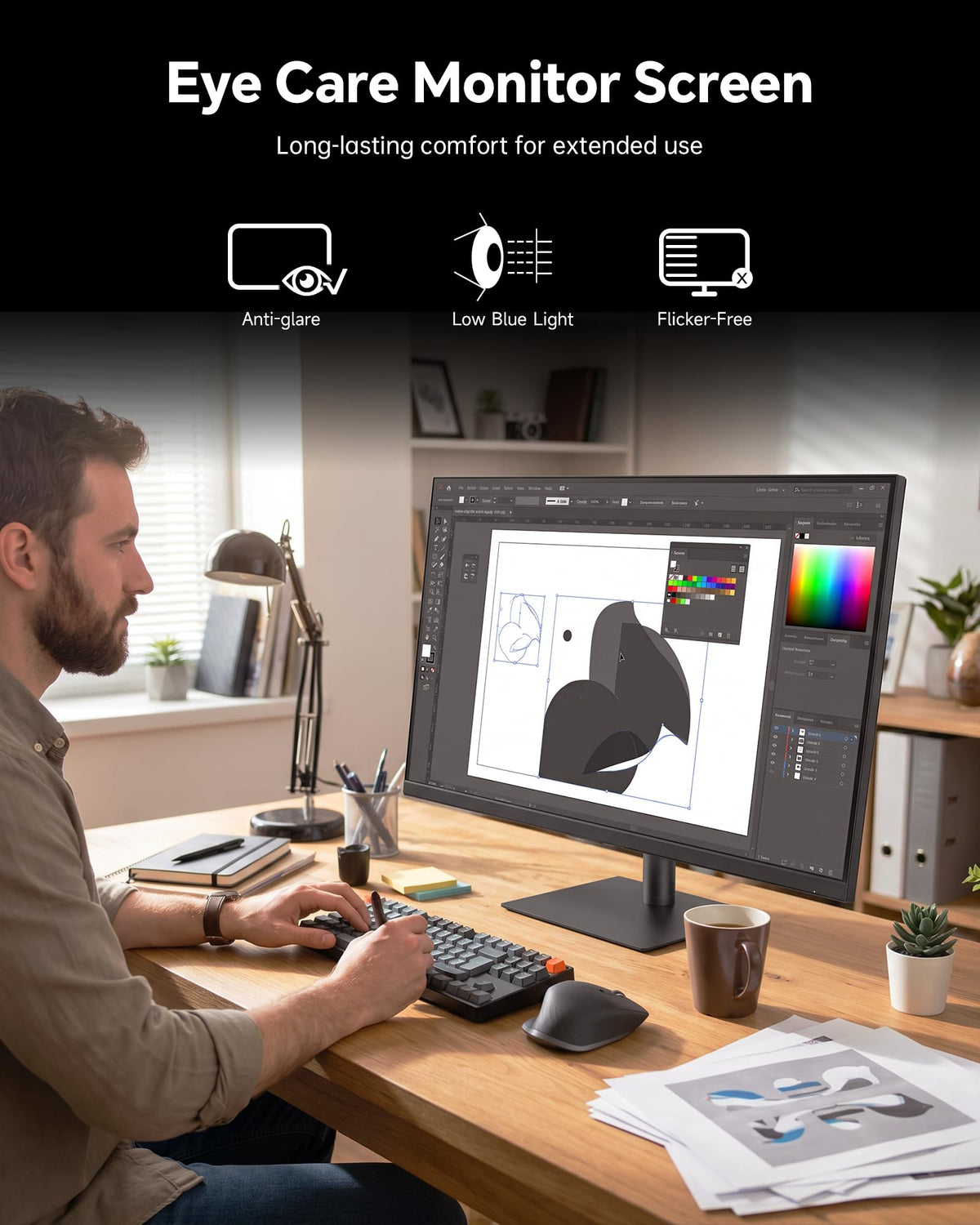 KTC Freesync and G-Sync compatibility keeps motion smooth during fast scenes