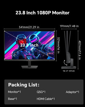 KTC H24B9S VESA mount compatibility for clean, flexible setups
