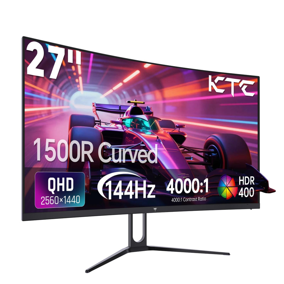KTC H27S5C 27-inch curved monitor front view for immersive gaming and work.