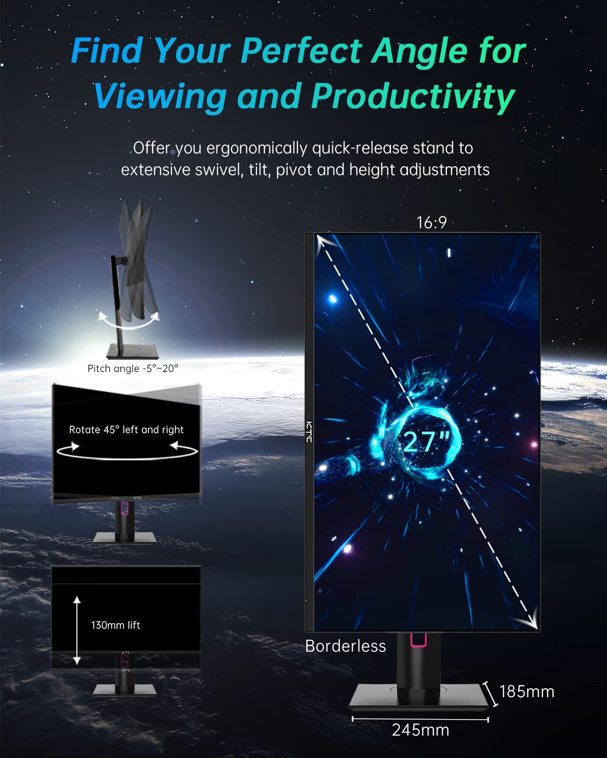 KTC H27T22 27-inch 170Hz motion area showcases ultra-fast response for competitive play.