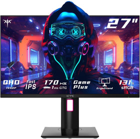 KTC H27T22 27-inch front view with sharp 2K QHD for immersive gaming.