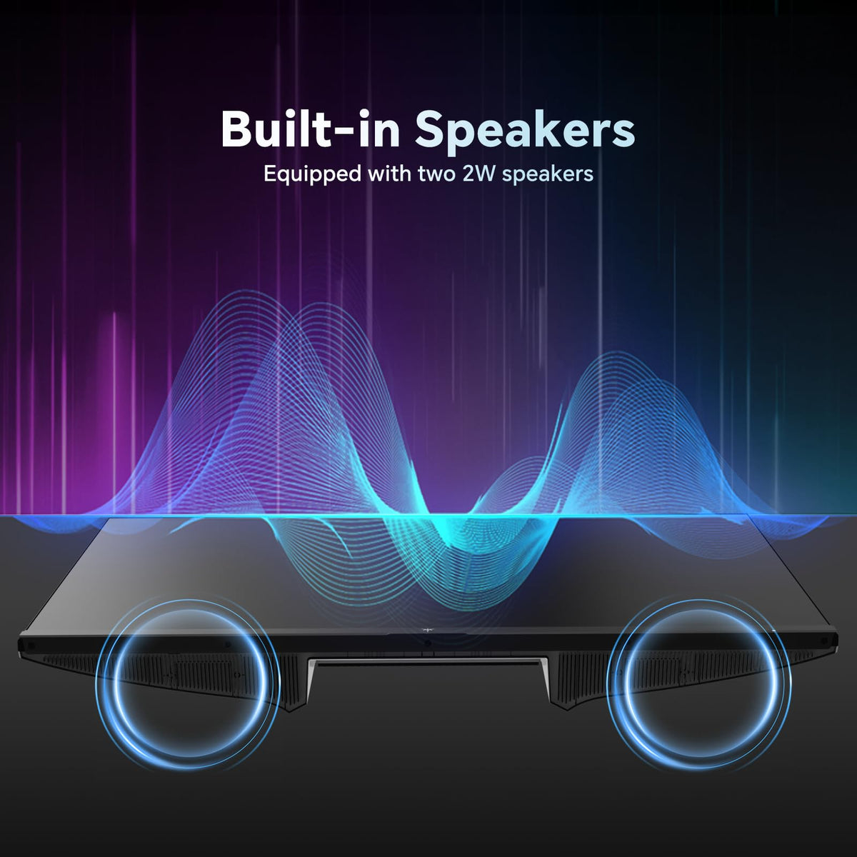 KTC H27T6 built-in speakers deliver clear audio without external speakers.