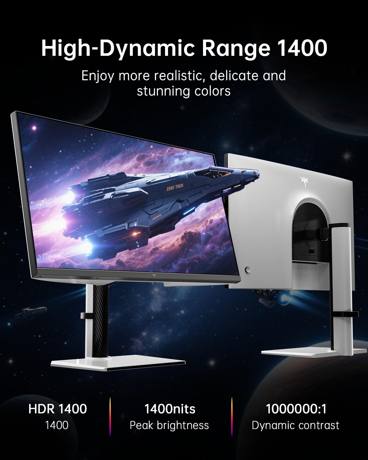 KTC HDR1400 color-rich display with wide gamut for lifelike scenes