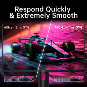 KTC HDR400 with DCI-P3 color for vivid clarity.
