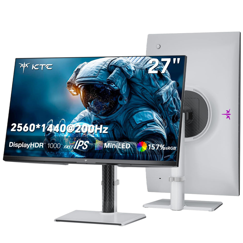 KTC M27T6S front view showing the sleek gaming monitor design for immersive play